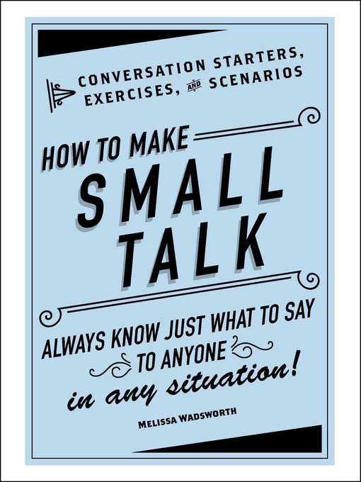 Title details for How to Make Small Talk by Melissa Wadsworth - Wait list